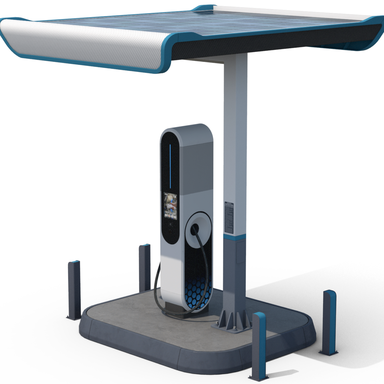 Solar Panel EV Charging Station.H03.2k